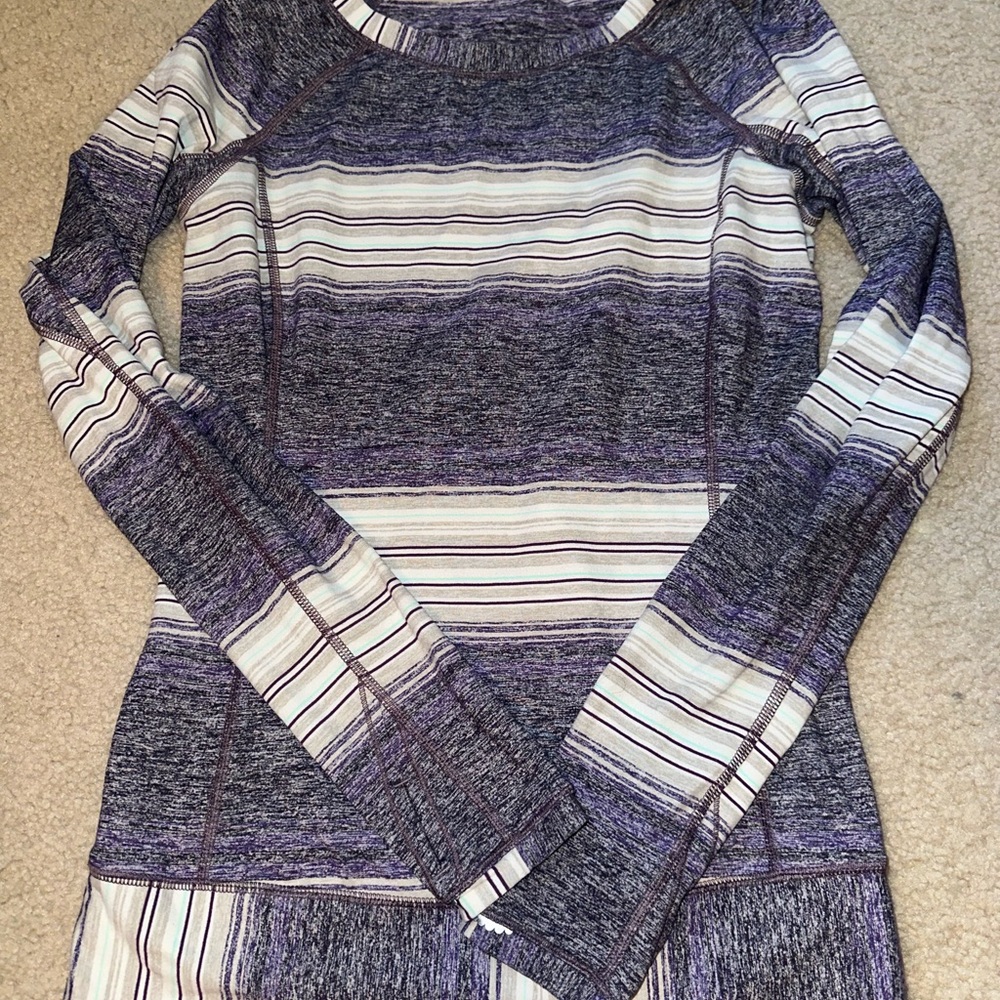 Lululemon Striped Long Sleeve Top